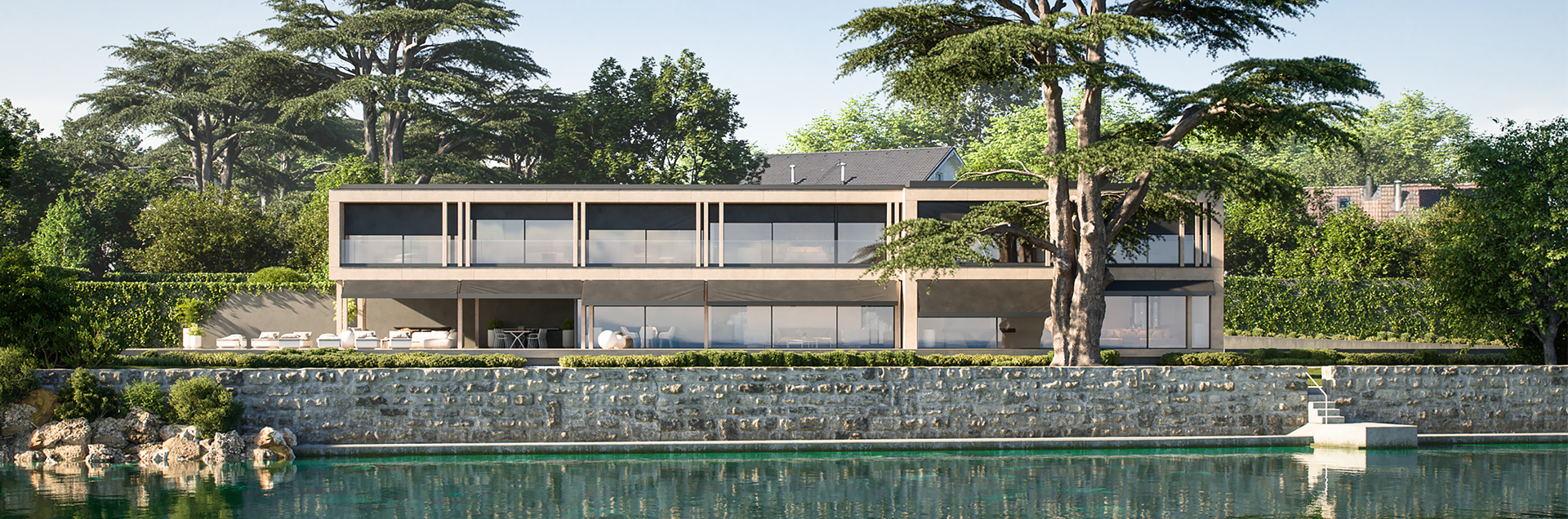 Villa exclusive au design contemporain et vaste espace extérieur